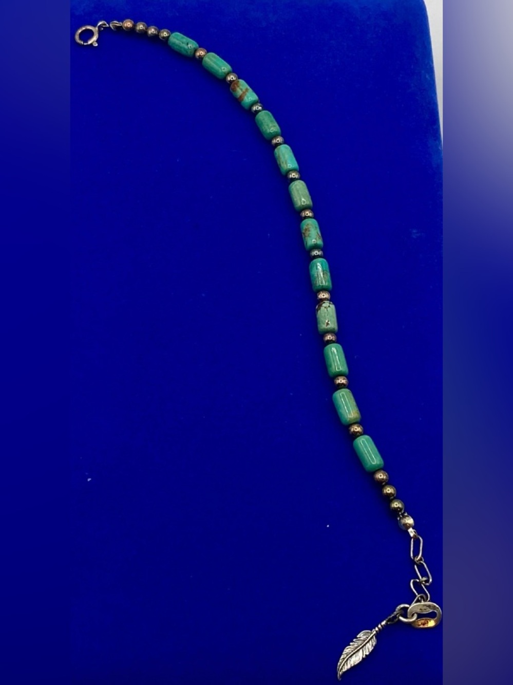 Carolyn Pollack Sterling Silver Turquoise Beaded Bracelet